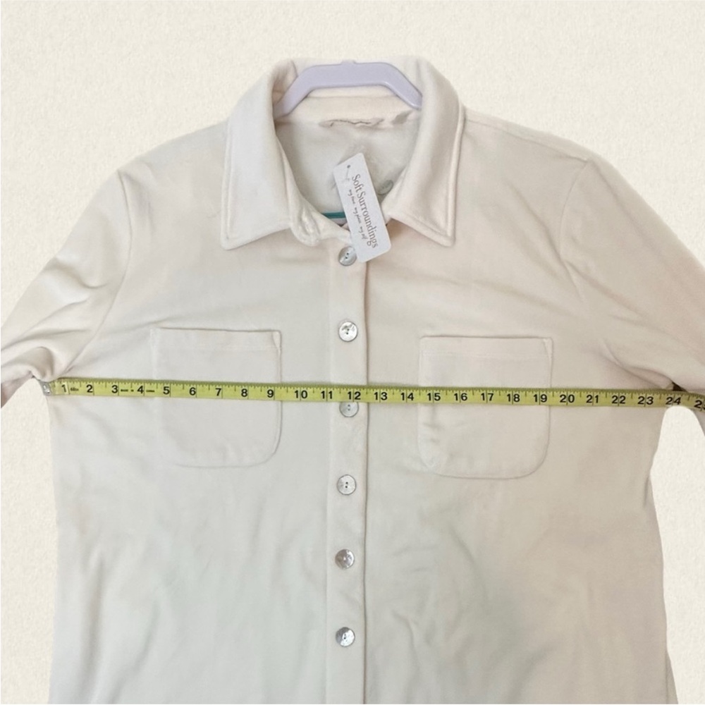 Soft Surroundings The Old Softy Long Sleeve Button Down Shirt NWT - Picture 7 of 11